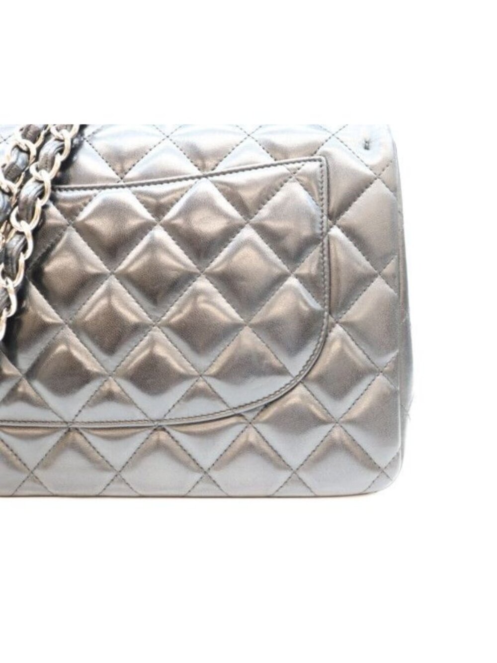 Chanel Black Lamb Silver Double Flap Maxi Quilted 30 - Picture 9 of 15